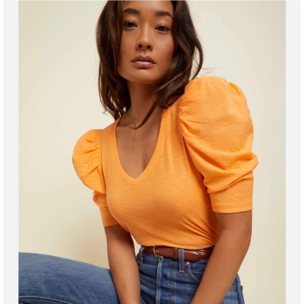 NATION LTD Jillian Tee Orange Tang Size XXL 100% Pima Cotton Top